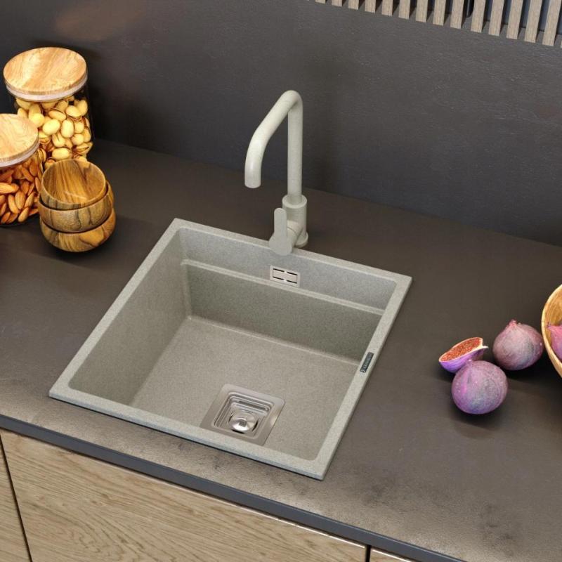 Granitland Stellar кухненски смесител Бежов пясък с въртящ се чучур 1208970672