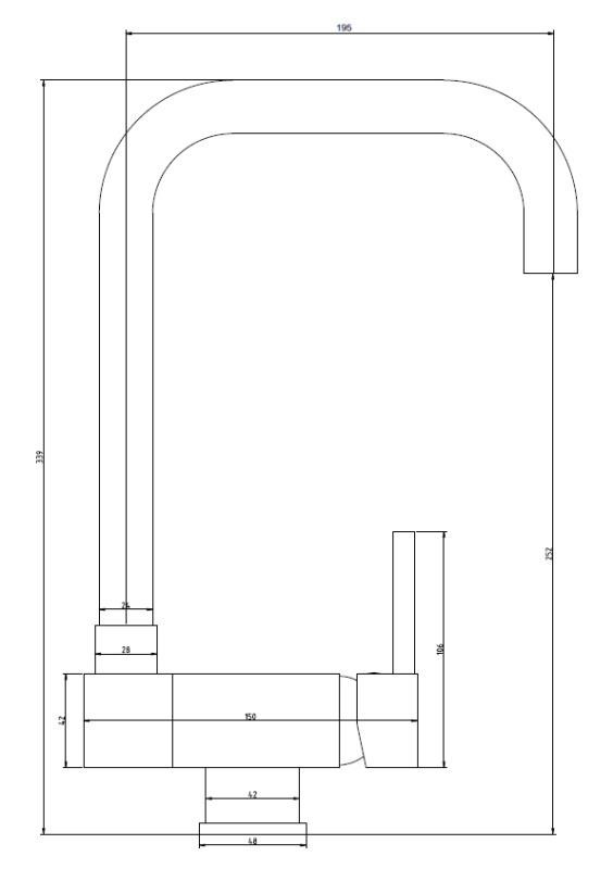 Graniteland Serenity сгъваем прозорец Кухненска смесителна батерия Хром 1208970687