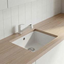 Гранитланд Rhea Смесител за кухня Бял с Изтеглящ се чучур и Двойно-функционален ръчен душ 1208970714