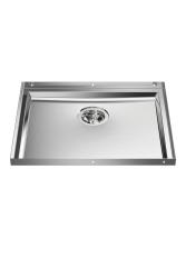 Foster Phantom Base RVS Долна плоча работна плот Помивна чиния 50x40см за вграждане в Керамика природен камък и Solidsurface дебелина 20мм 1208970717