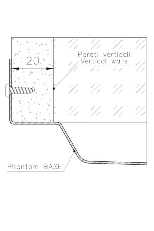 Foster Phantom Base RVS Долна плоча работна плот Помивна чиния 50x40см за вграждане в Керамика природен камък и Solidsurface дебелина 20мм 1208970717