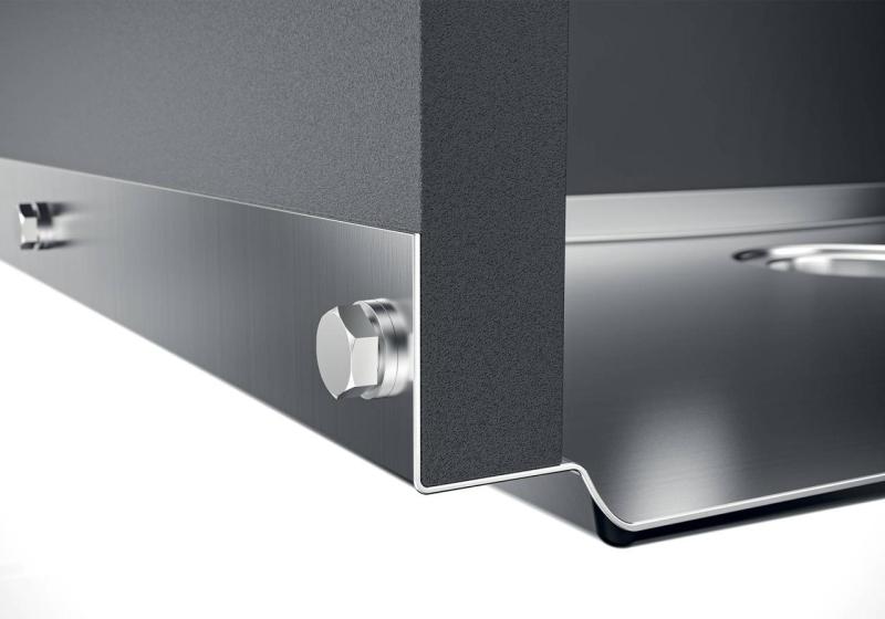 Фостер Phantom Base неръждаема стомана дъно мивка за плот 40x40 см за вграждане в керамика, естествен камък и твърда повърхност с дебелина 12 мм 1208970719