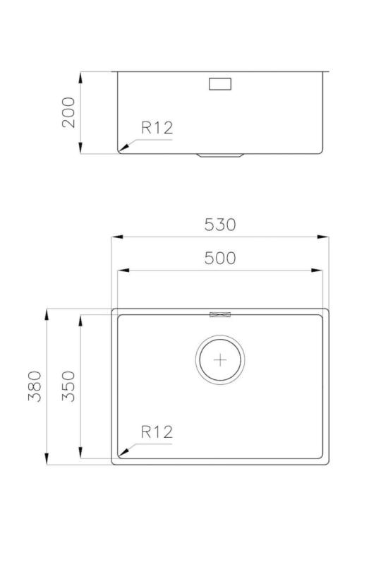 Foster L35 Специална мивка от неръждаема стомана с дължина 35 cm 50 x 35 cm Подградие 1208970723