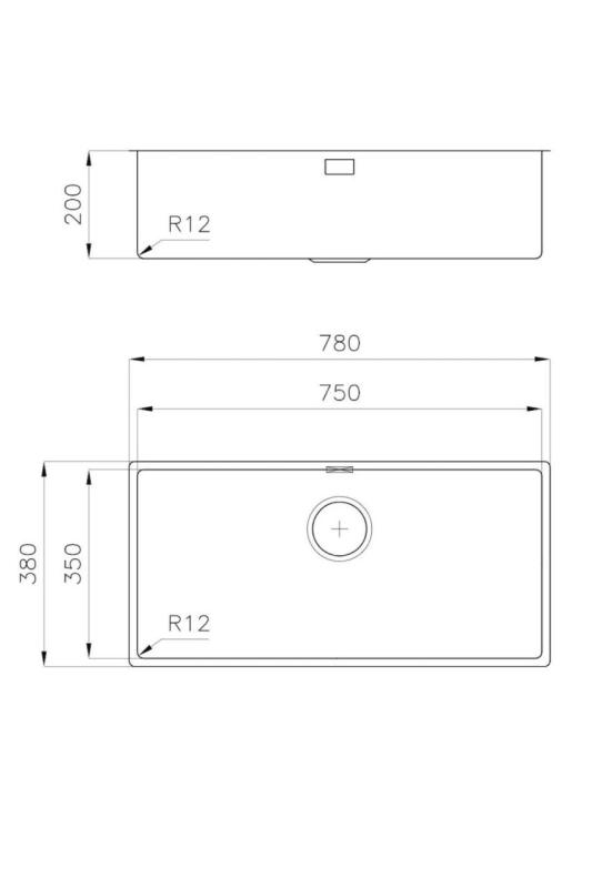 Foster L35 Speciale 35см дълга мивка от неръждаема стомана 75 x 35 см за вграждане 1208970724