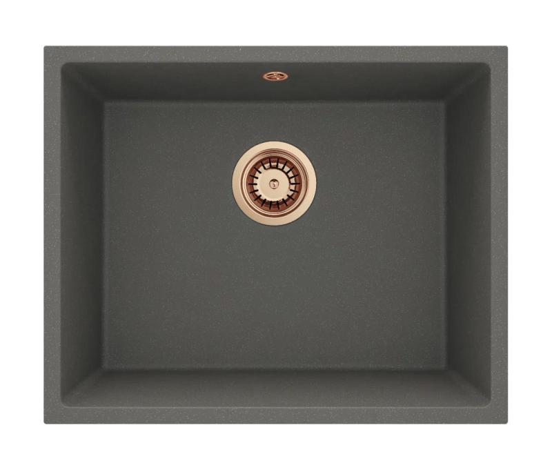 ГранитМy Универсален Гранит Сив, тъмен Мивка 50x40 см За поставяне, подграда и плоска вградка с Меден щепсел 1208970757