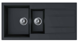 Dura Stretto Quartz 1,5 мивка антрацит повърхностна с оттичане 100x50cm обратима 1208970766