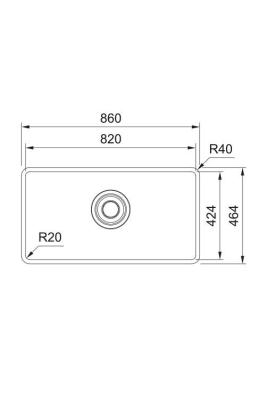Franke Maris Quiet MQX 110.82 RVS Голямо мивко 820x424 мм За вграждане 122.0694.476
