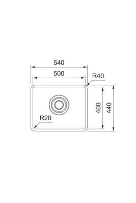 Franke Maris Quiet MQX 110.50 RVS Мивка 50x40 см За вграждане 122.0694.477