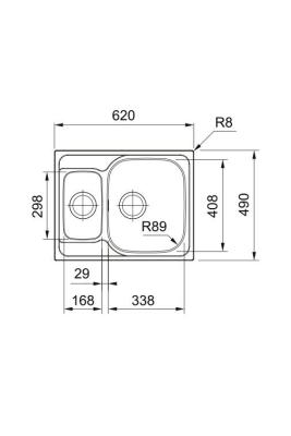 Franke Spark SKX 660 1,5 RVS Мивка обратима Повърхностна 62x49cm 101.0714.455