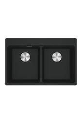 Франке Марис MRG 620 TL Фрагранит Мат Черен Двоен Мивкa 76 x 50 cm Монтаж с отвор за кран 114.0668.738