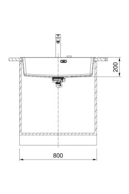 Франке Марис MRG 610-70 TL Фрагранит Мат Черен Мивка 78 x 50 см Настил с кранова банка 114.0668.727