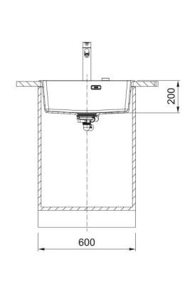 Franke Maris MRG 610-50 TL Fragranite Mat Черен Повърхностен мивката с отвор за смесител 114.0668.630