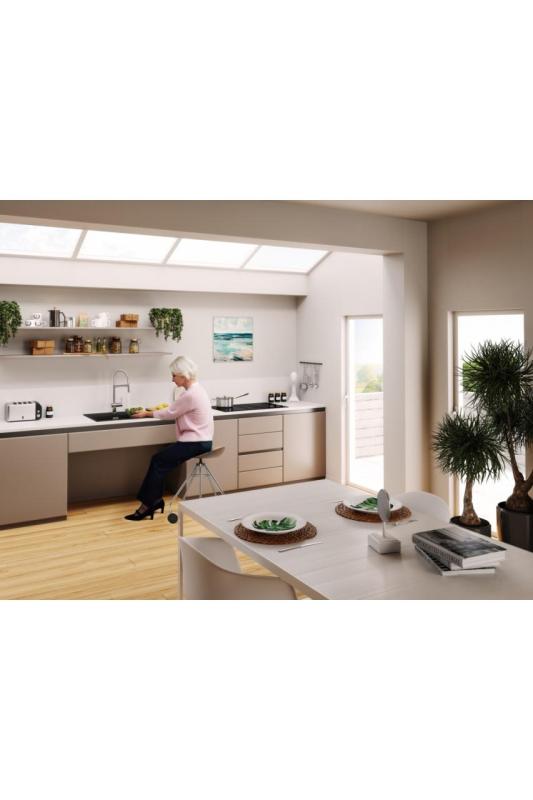 Франке Марис MRG 610-60 Care Fragranite Мат Черен плитък умивник за хора с увреждания 635 x 559 мм Монтаж с отвор за чешма 114.0729.484