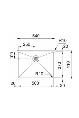 Franke Bolero Plus New R10 B2X 210-50-37 RVS Мивка за вграждане, подграждане и надграждане 50x37 см 127.0730.521
