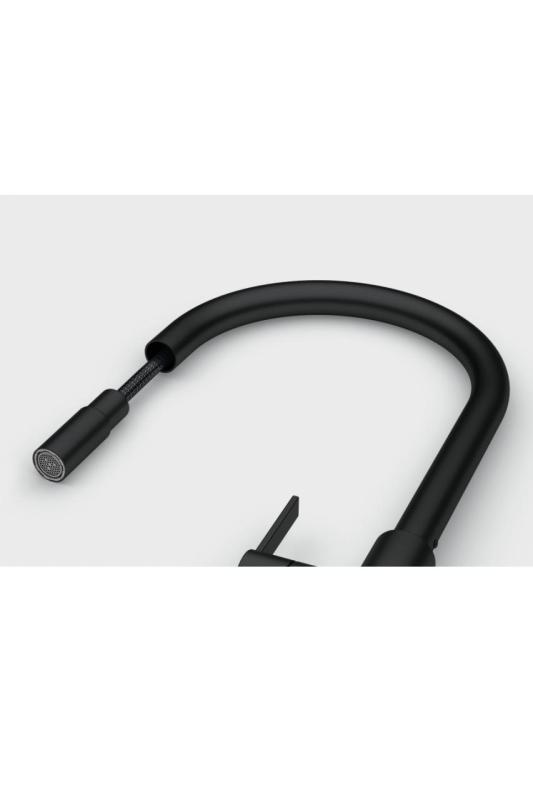 Франке Марис Слим J Кухненски смесител Черен с Издърпващ се Излив 115.0728.389