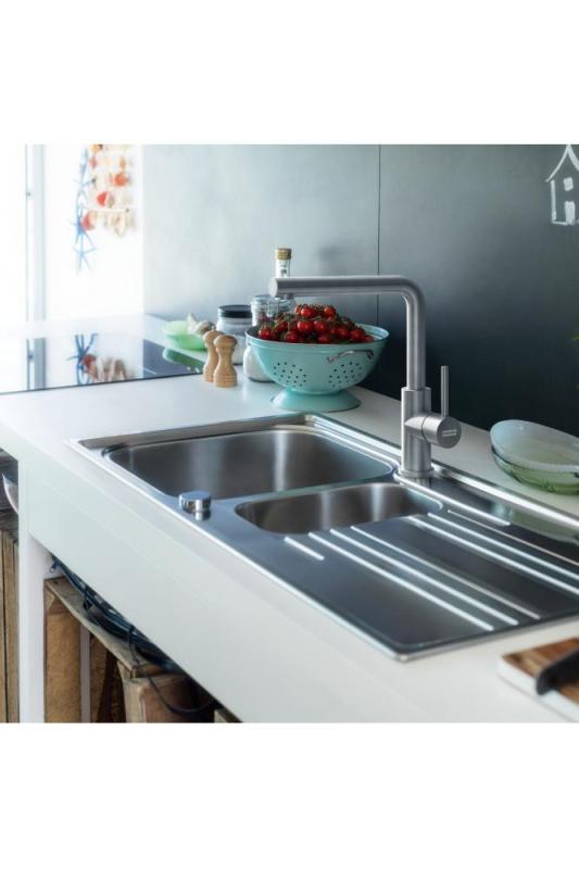 Франке Смарт Гленда кухненски чучур с въртящ се излив от неръждаема стомана 115.0706.985