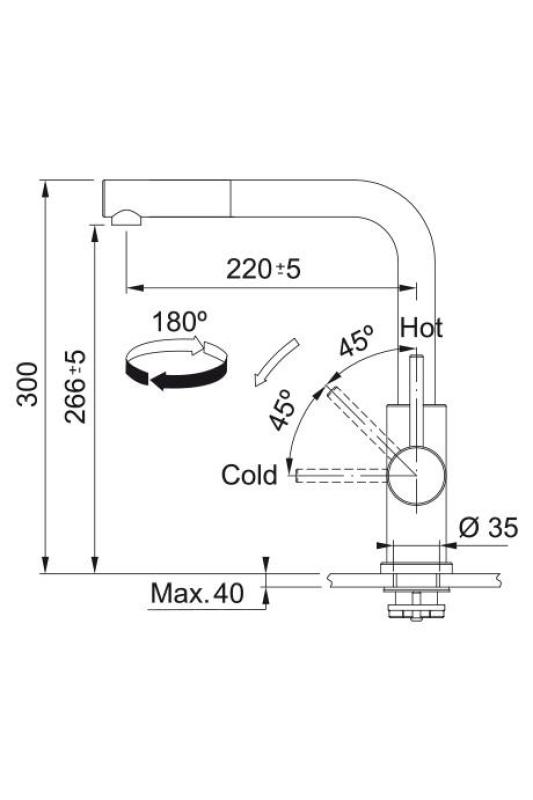 Франке Смарт Гленда Кухненски кран RVS С издърпващ се чучур 115.0706.986