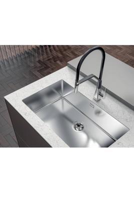 Foster Phantom Slimline RVS Мивка 40x40cm Подплотна за керамични плотове 1208971123