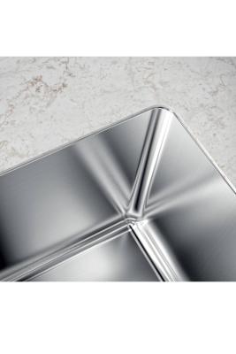 Foster Phantom Slimline RVS Мивка 40x40cm Подплотна за керамични плотове 1208971123