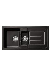 Ausmann Ceramic Sylva 1,5 Керамична Черна мат Мивка с място за изсушаване 1000 x 500 мм 1208971127