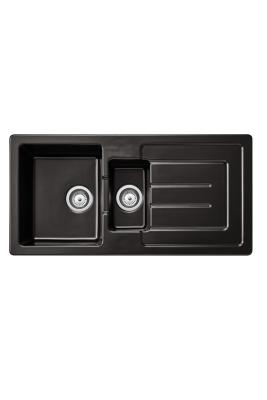 Ausmann Ceramic Sylva 1,5 Керамична Черна мат Мивка с място за изсушаване 1000 x 500 мм 1208971127