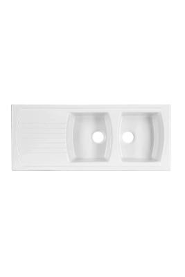Ausmann Ceramic Crest Двойно керамично бяло мивко със сушилня 1205 x 500 мм 1208971132