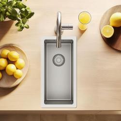 Pure.Sink Exclusivo малко неръждаемо стоманено мивко 18x40 см радиус 10мм за монтаж отдолу, вградено и отгоре PEX1840-02