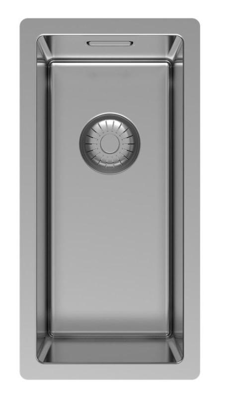 Pure.Sink Exclusivo малко неръждаемо стоманено мивко 18x40 см радиус 10мм за монтаж отдолу, вградено и отгоре PEX1840-02