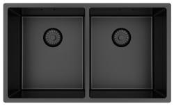 Pure.Sink Prestige Двоен гън метал мивка 70x40 cm 10mm радиус подградна, плоска и надградна PPG343440-61
