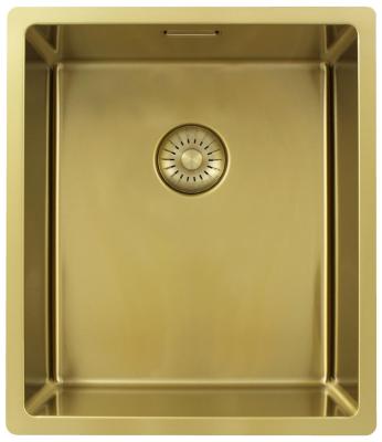Pure.Sink Exclusivo Златен мивка 34x40 см 10мм радиус подграден, плосък и надстроен PEX3440-60