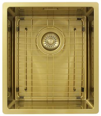 Pure.Sink Exclusivo Златен мивка 34x40 см 10мм радиус подграден, плосък и надстроен PEX3440-60