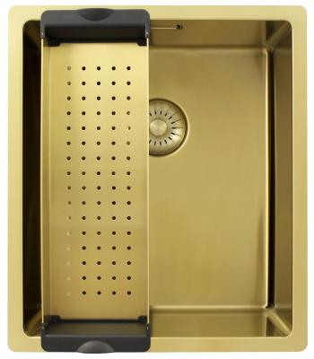 Pure.Sink Exclusivo Златен мивка 34x40 см 10мм радиус подграден, плосък и надстроен PEX3440-60