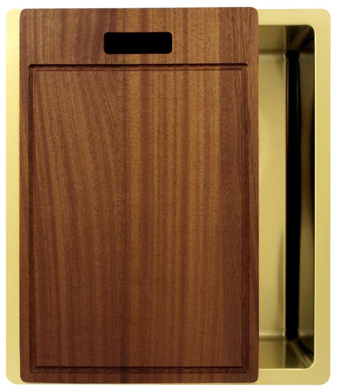 Pure.Sink Exclusivo Златен мивка 34x40 см 10мм радиус подграден, плосък и надстроен PEX3440-60