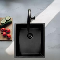Pure.Sink Exclusivo Гън метал мивка 34x40 см 10mm радиус подградна, плоска и надградна PEX3440-61
