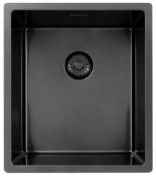 Pure.Sink Exclusivo Гън метал мивка 34x40 см 10mm радиус подградна, плоска и надградна PEX3440-61