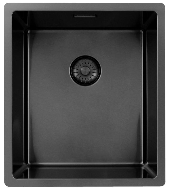Pure.Sink Exclusivo Гън метал мивка 34x40 см 10mm радиус подградна, плоска и надградна PEX3440-61