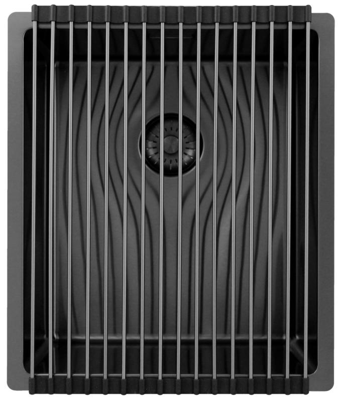 Pure.Sink Exclusivo Гън метал мивка 34x40 см 10mm радиус подградна, плоска и надградна PEX3440-61