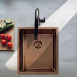 Pure.Sink Exclusivo Медено мивка 34x40 см 10мм радиус подградна, плоскостроене и надградба PEX3440-62