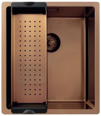 Pure.Sink Exclusivo Медено мивка 34x40 см 10мм радиус подградна, плоскостроене и надградба PEX3440-62