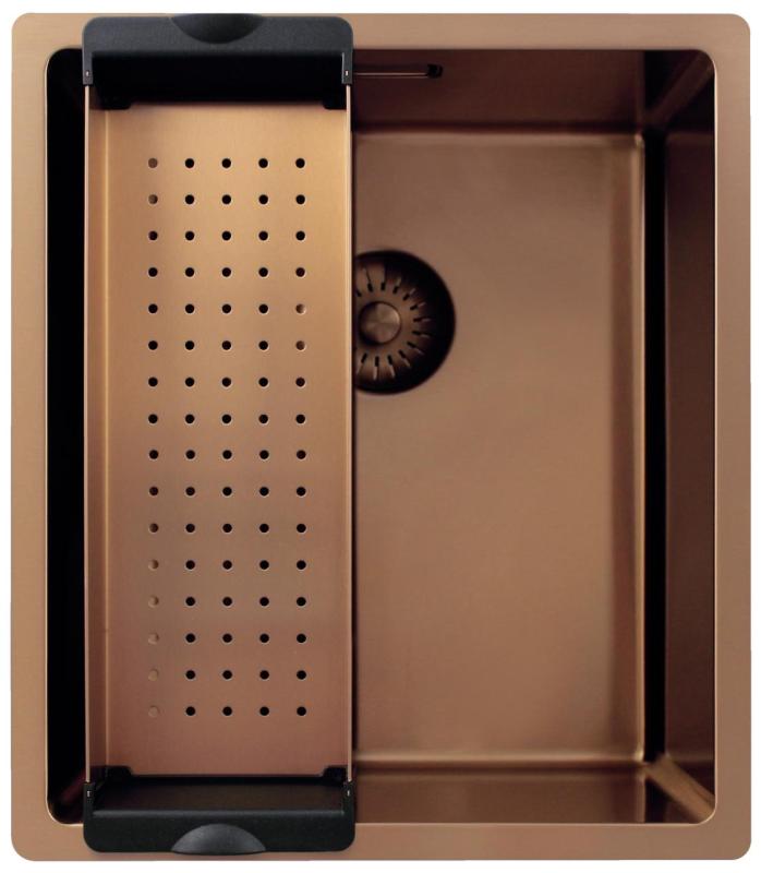 Pure.Sink Exclusivo Медено мивка 34x40 см 10мм радиус подградна, плоскостроене и надградба PEX3440-62