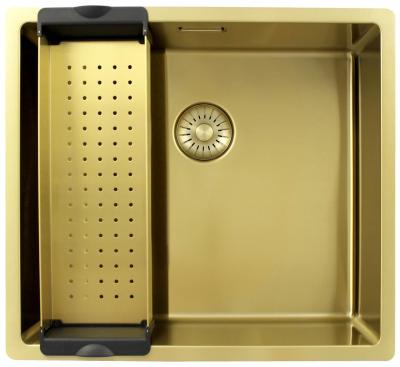 Pure.Sink Exclusivo Златен мивка 45x40 см 10мм радиус за вграждане, плоско вграждане и надстройка PEX4540-60