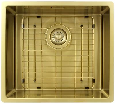 Pure.Sink Exclusivo Златен мивка 45x40 см 10мм радиус за вграждане, плоско вграждане и надстройка PEX4540-60