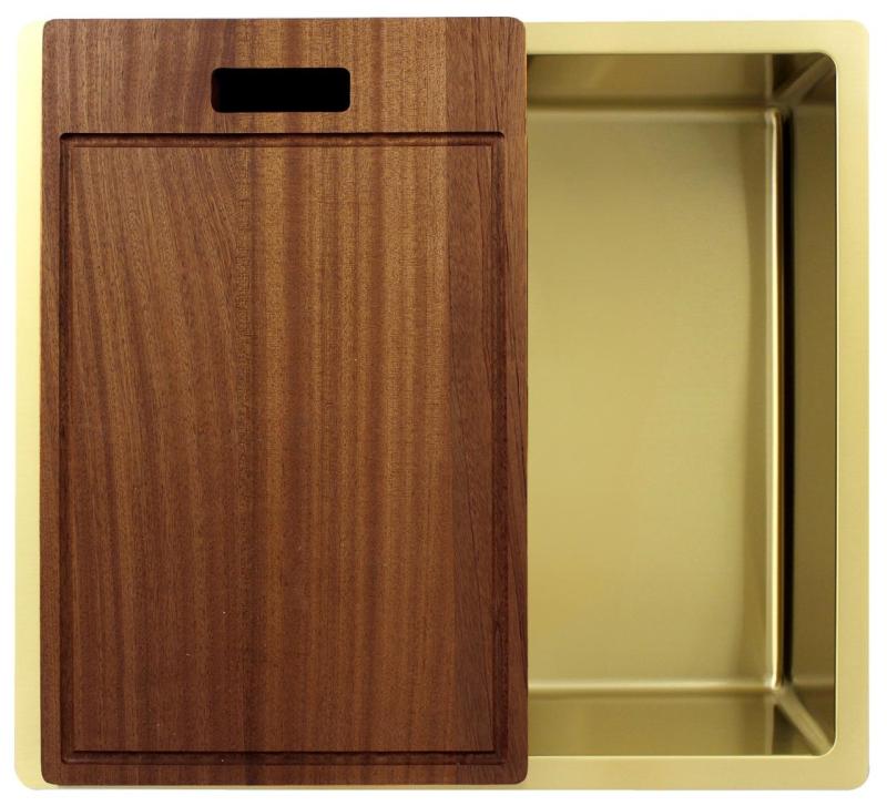 Pure.Sink Exclusivo Златен мивка 45x40 см 10мм радиус за вграждане, плоско вграждане и надстройка PEX4540-60