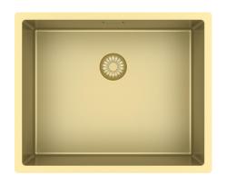 Pure.Sink Exclusivo Златен мивка 50x40 cm с радиус 10mm за вграждане, плоско вграждане и надстройка PEX5040-60