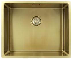 Pure.Sink Exclusivo Златен мивка 50x40 cm с радиус 10mm за вграждане, плоско вграждане и надстройка PEX5040-60