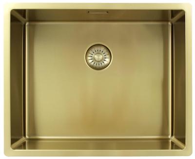 Pure.Sink Exclusivo Златен мивка 50x40 cm с радиус 10mm за вграждане, плоско вграждане и надстройка PEX5040-60
