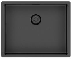 Pure.Sink Exclusivo Гън метал мивка 50x40 cm 10mm радиус подграда, равнинна градба и надградба PEX5040-61