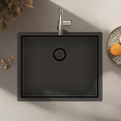 Pure.Sink Exclusivo Гън метал мивка 50x40 cm 10mm радиус подграда, равнинна градба и надградба PEX5040-61