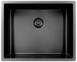Pure.Sink Exclusivo Гън метал мивка 50x40 cm 10mm радиус подграда, равнинна градба и надградба PEX5040-61
