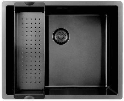 Pure.Sink Exclusivo Гън метал мивка 50x40 cm 10mm радиус подграда, равнинна градба и надградба PEX5040-61